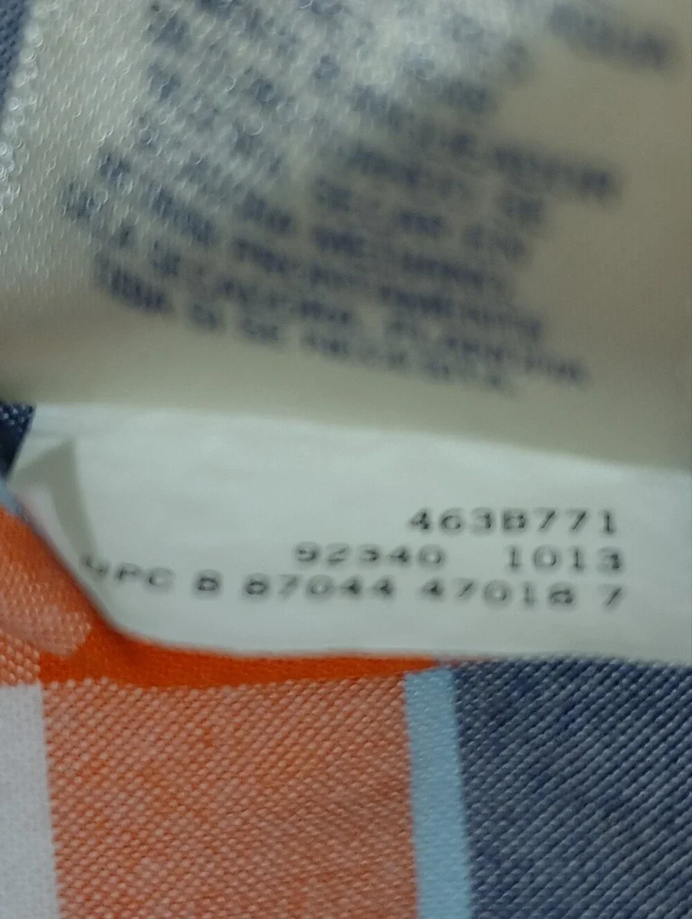 OshKosh Boy' Size 8 Orange,Blue, & White Plaid LS Button-Up Shirt. FF#491